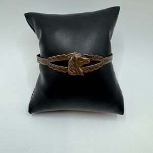 Copper Horse Head Bracelet Cuff